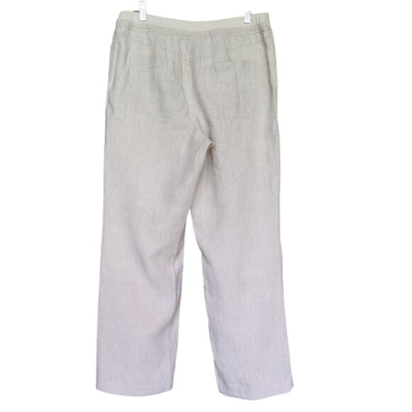 CHICOS 100% Linen Casual Straight Leg Drapey Khaki Pants Summer Resort 1.5/10 - Picture 2 of 12